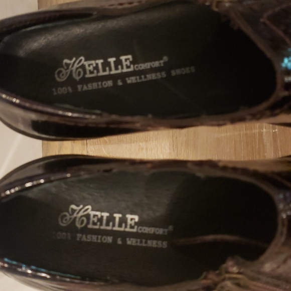 Helle Comfort Brown Leather Shoes Size 40 - Picture 8 of 8